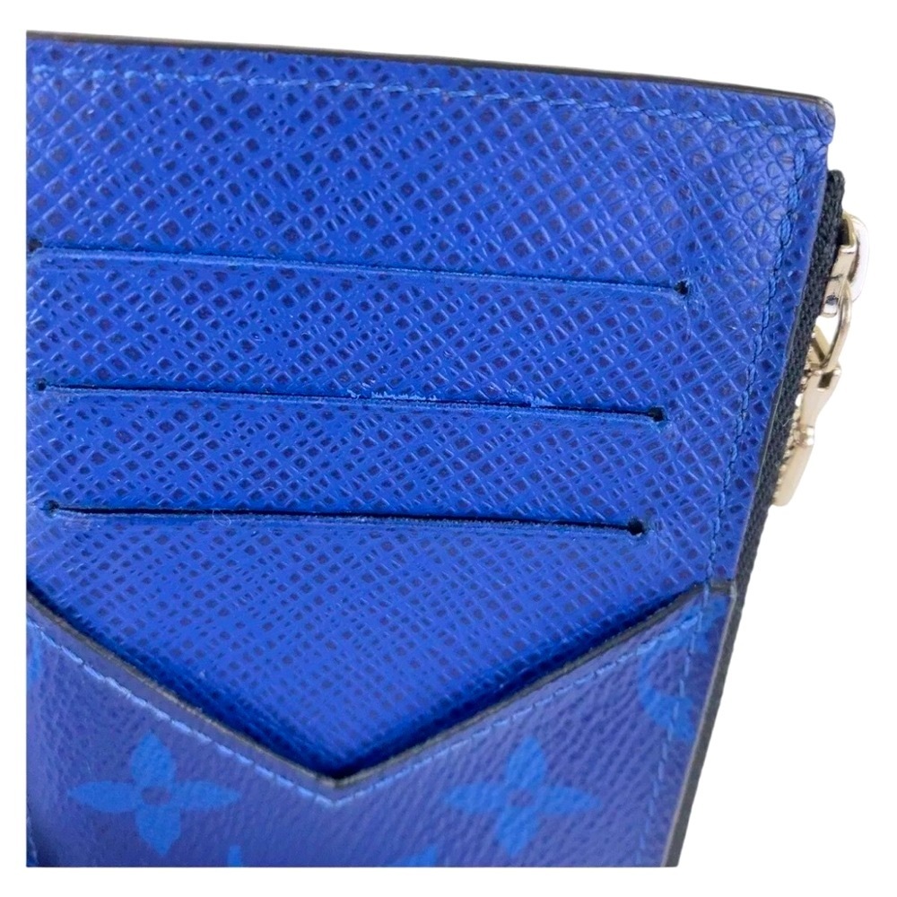 Louis Vuitton Taiga Rama Taiga Cobalt Blue Card Zippy Coin Wallet ID Holder - Picture 6 of 10